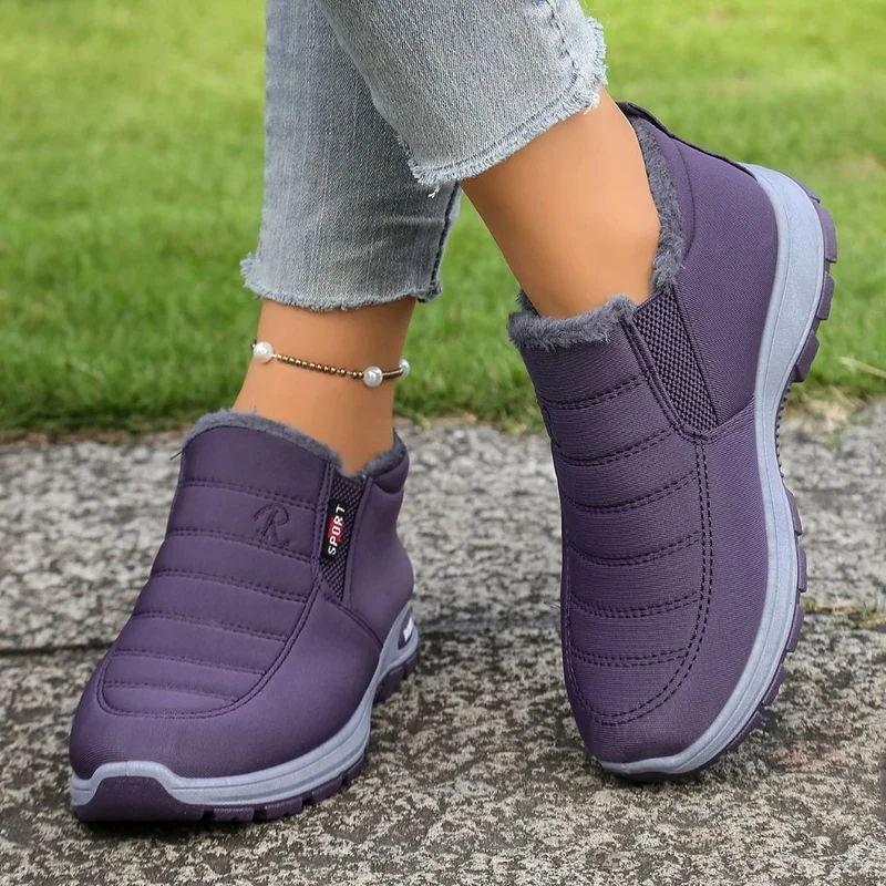 Chaussures d'hiver confortable femme | Chaudes et faciles à porter