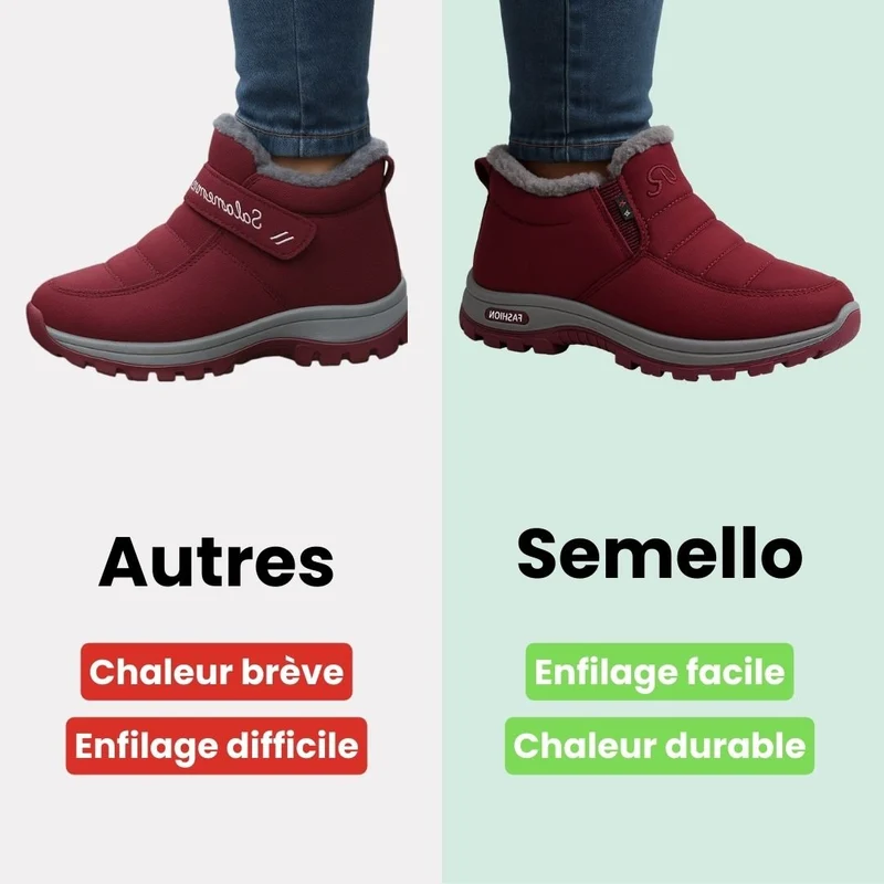 Chaussures d'hiver confortable femme | Chaudes et faciles à porter