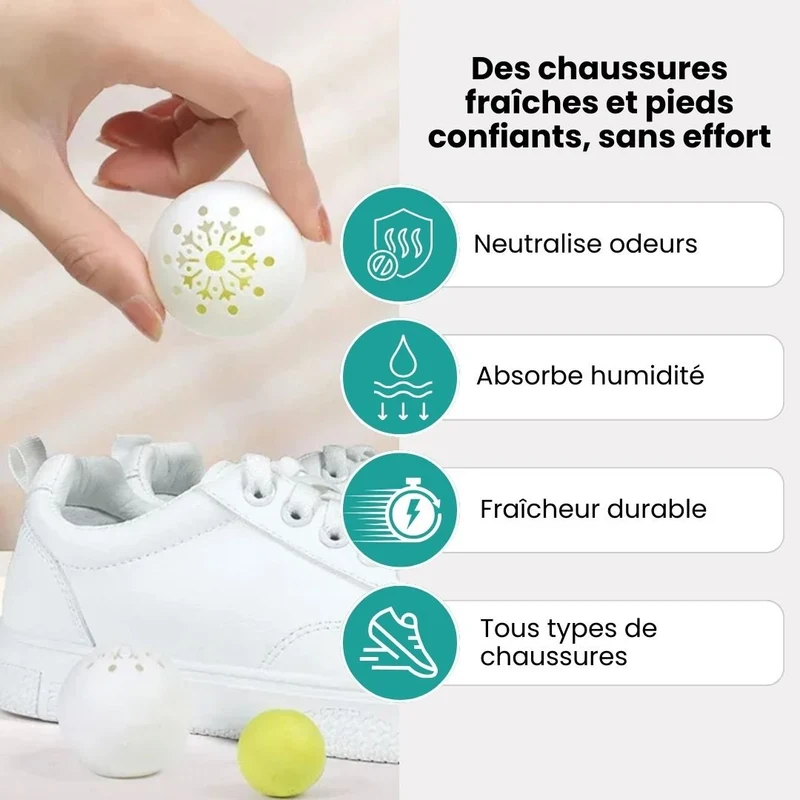 Balles Déodorantes Chaussures | Fraîcheur & Hygiène Longue Durée