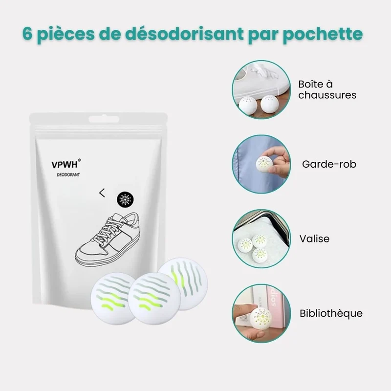Balles Déodorantes Chaussures | Fraîcheur & Hygiène Longue Durée