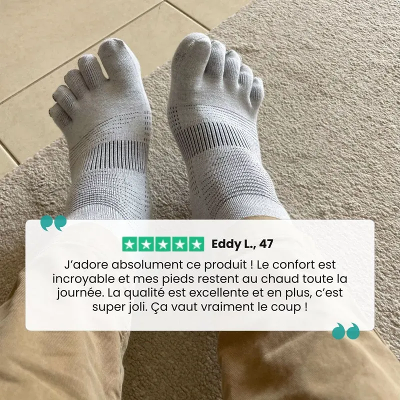 Chaussettes de sport 5 doigts | Anti-ampoules & respirantes