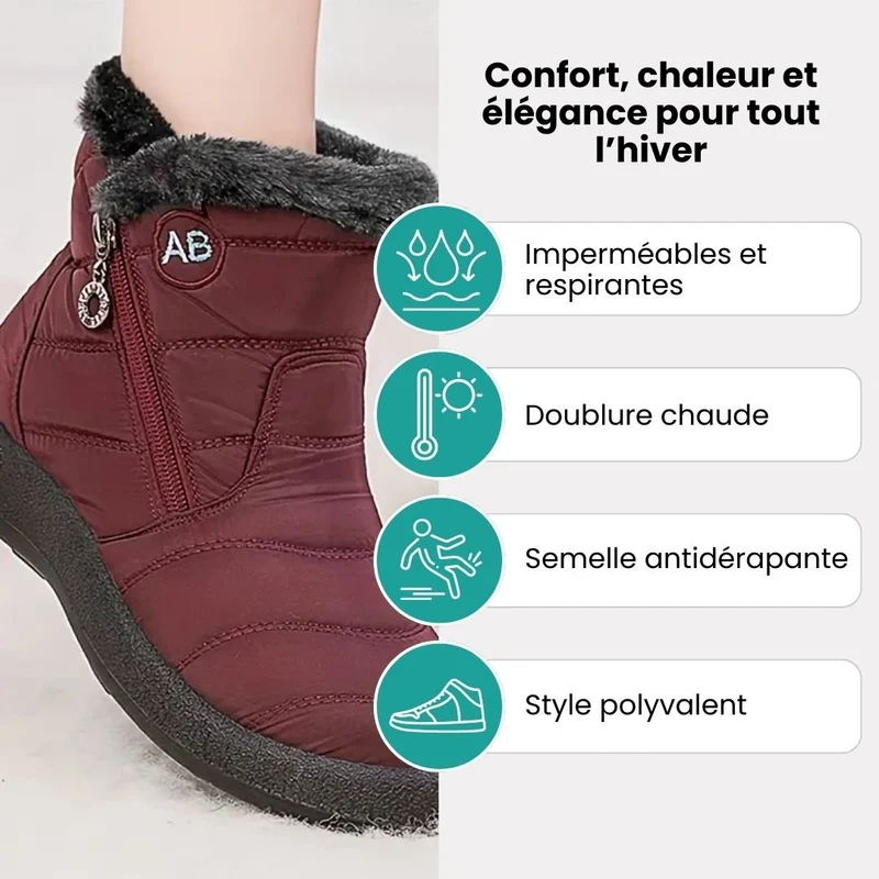 Bottes d'hiver imperméables femme | Chaudes & élégantes