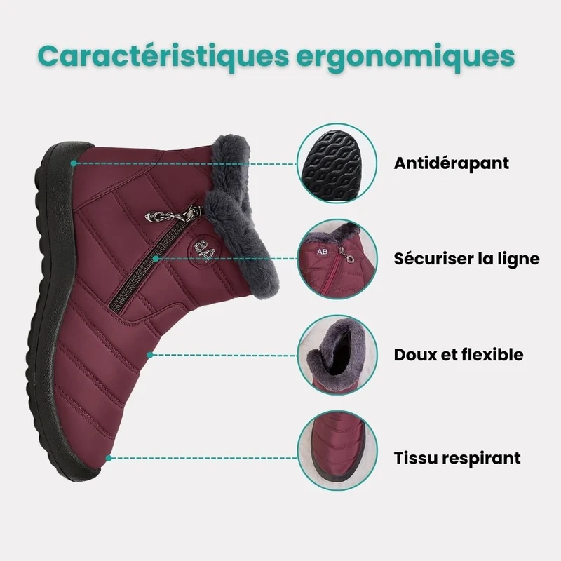 Bottes d'hiver imperméables femme | Chaudes & élégantes