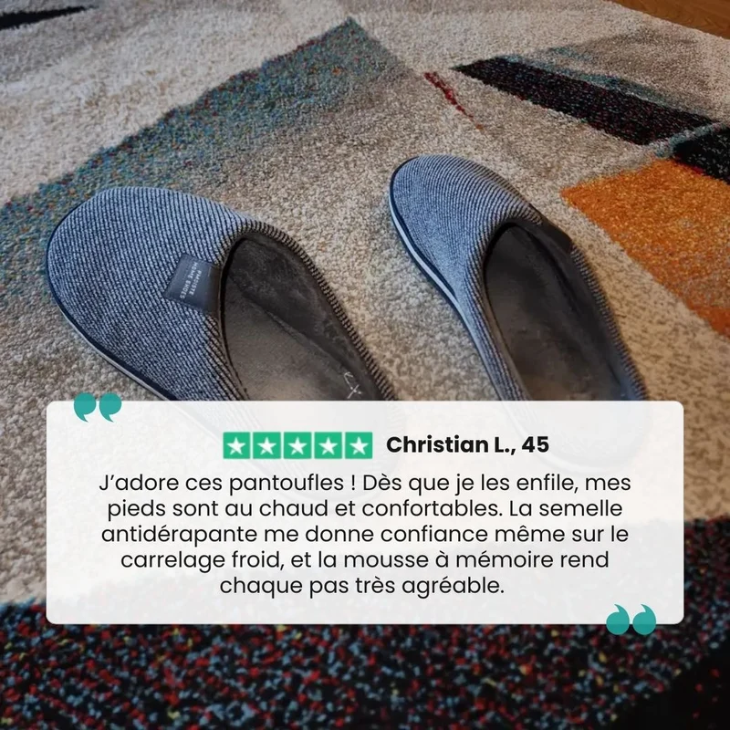 Pantoufles Orthopédiques Chaudes | Confort Hiver en Coton