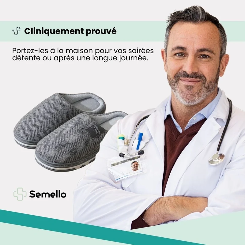Pantoufles Orthopédiques Chaudes | Confort Hiver en Coton