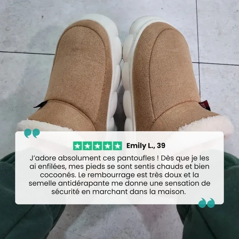 Pantoufles Orthopédiques Hiver | Chaudes, Moelleuses & Antidérapantes