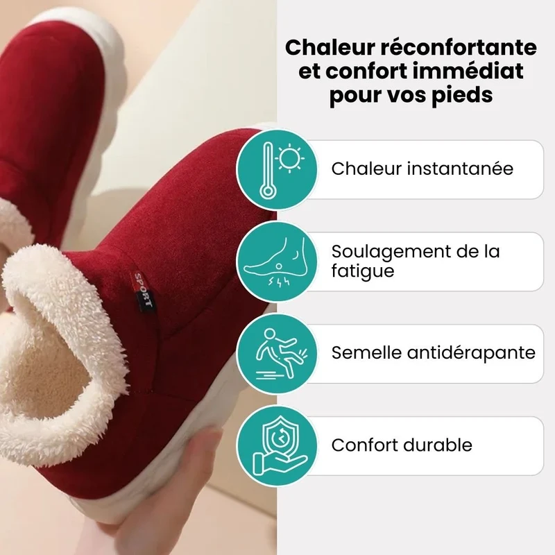 Pantoufles Orthopédiques Hiver | Chaudes, Moelleuses & Antidérapantes