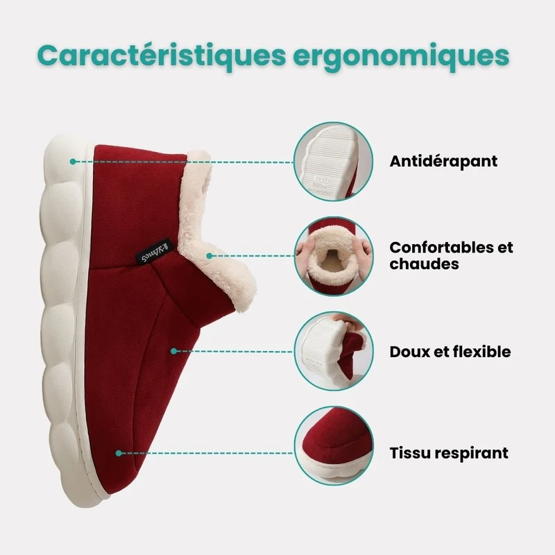 Pantoufles Orthopédiques Hiver | Chaudes, Moelleuses & Antidérapantes