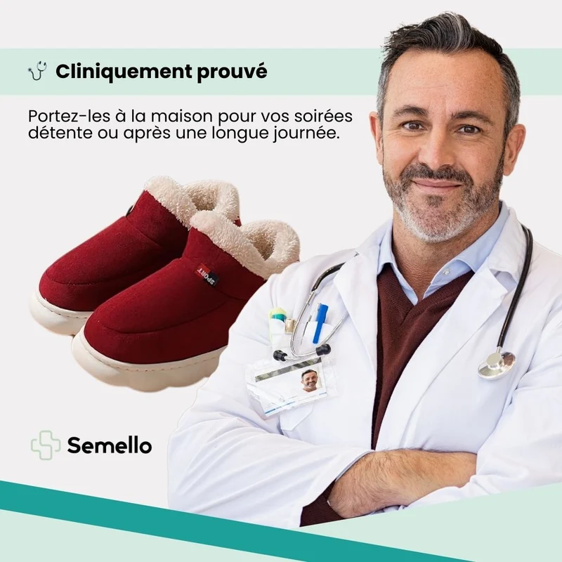 Pantoufles Orthopédiques Hiver | Chaudes, Moelleuses & Antidérapantes