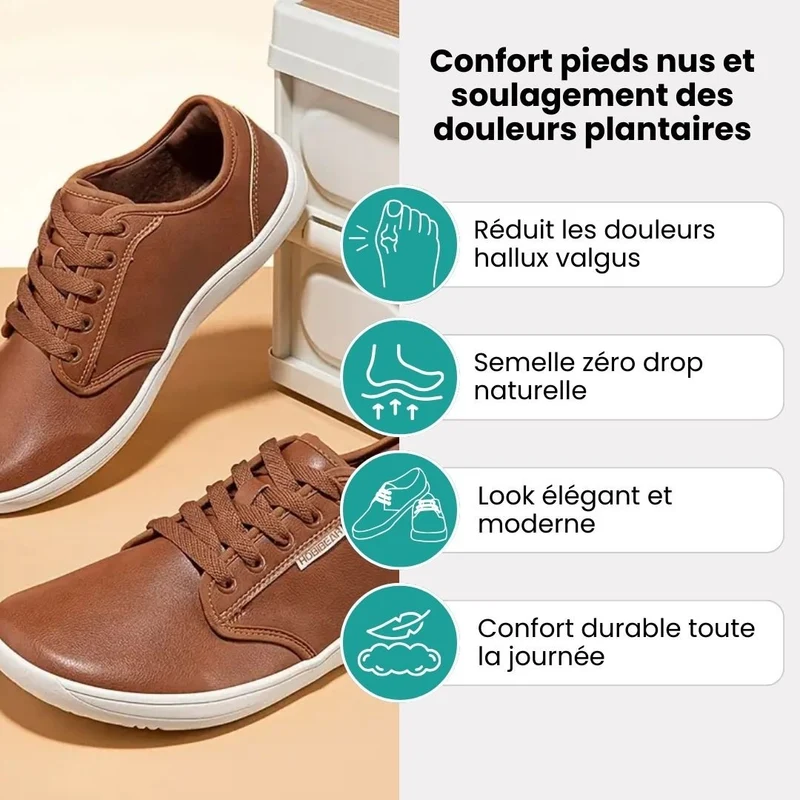 Chaussures Barefoot en Cuir | Élégance Pieds Nus
