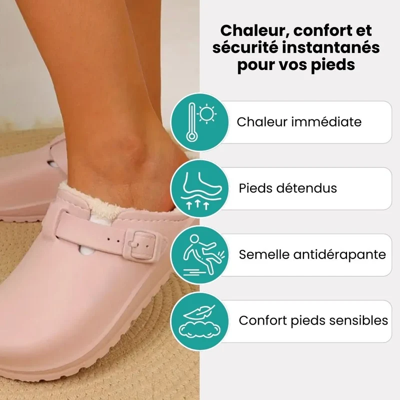 Pantoufles Orthopédique Fourruré Femme | Chaleur douillette instantanée