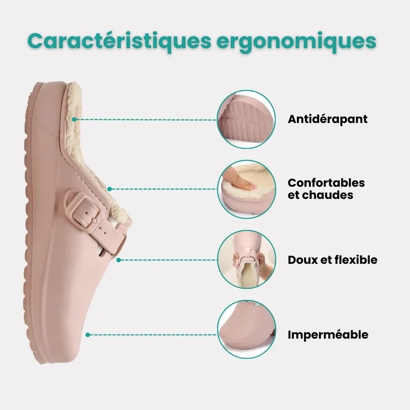 Pantoufles Orthopédique Fourruré Femme | Chaleur douillette instantanée
