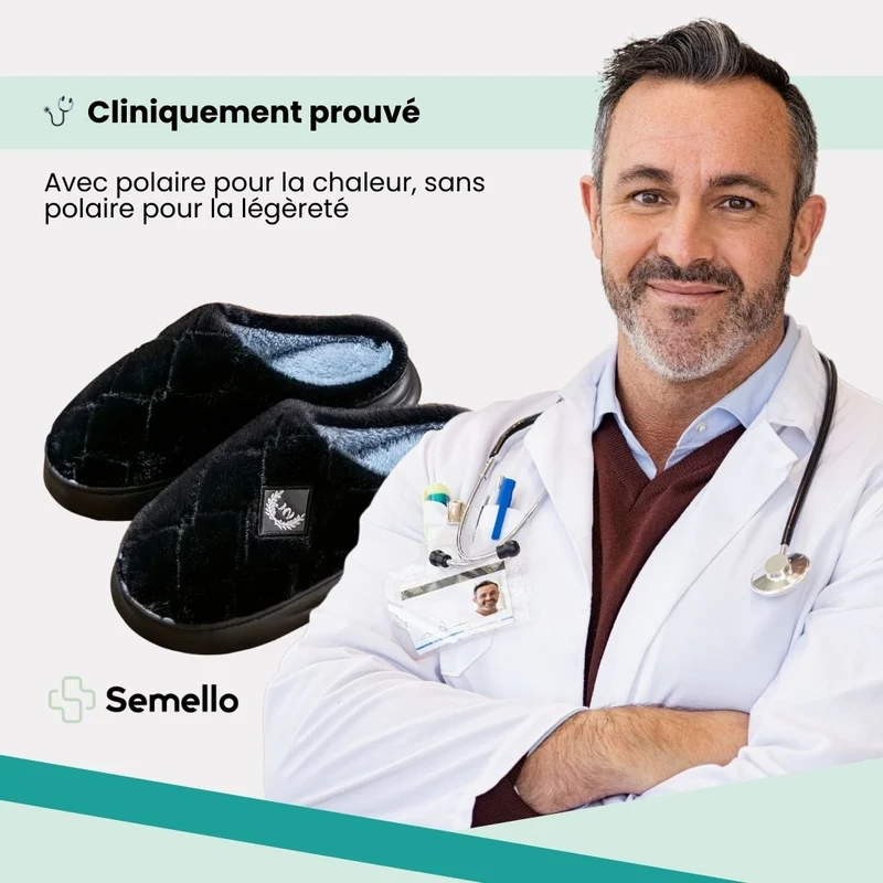 Pantoufles Orthopédique Homme | Plaid Fourrées & mémoire de forme