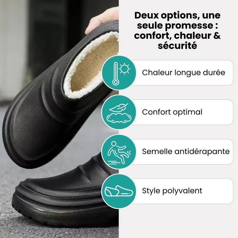 Pantoufles Orthopédiques Chaudes | Antidérapantes Intérieur & Extérieur