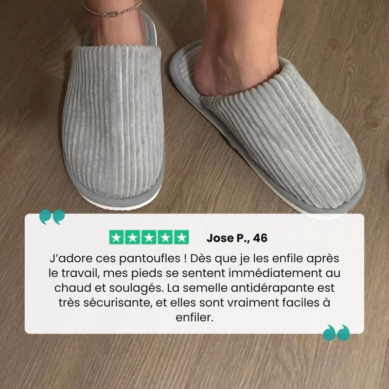 Pantoufles d'hiver Hiver homme | Chaude & antidérapant