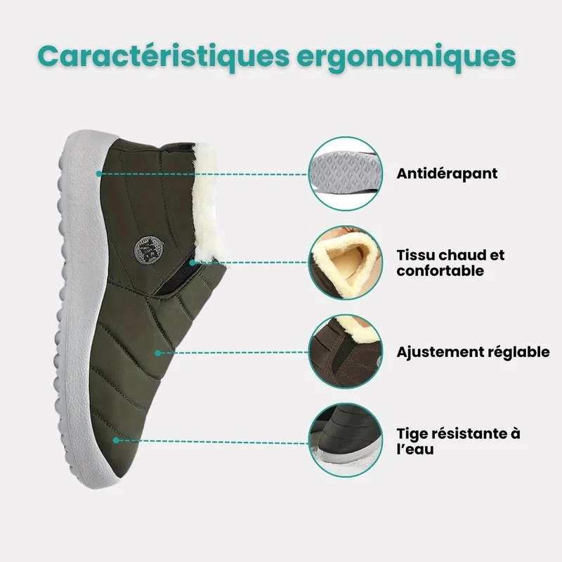 Bottes imperméables d'hiver femme | Antiglisse & fourrées