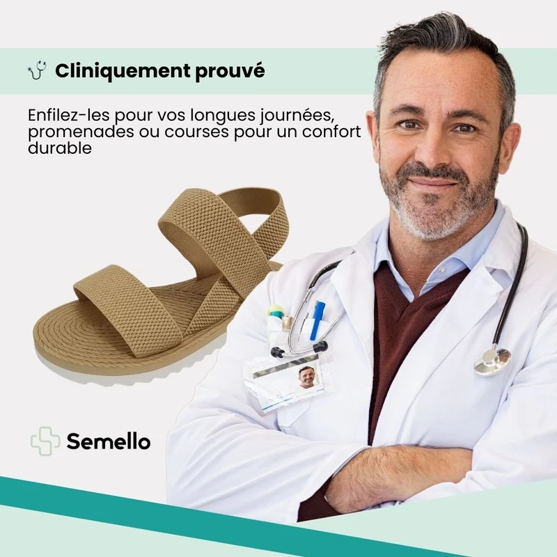 Sandales orthopédiques plates | Soutien plantaire discret