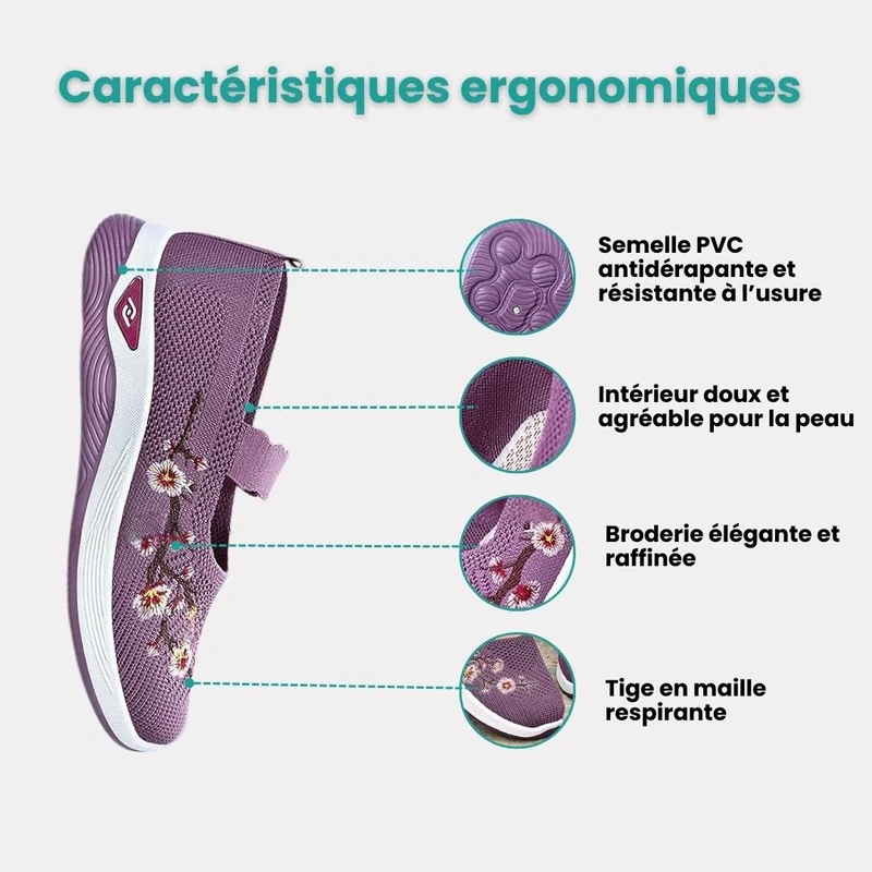 Chaussures à confort orthopédiques femme | Légèreté et maintien actif
