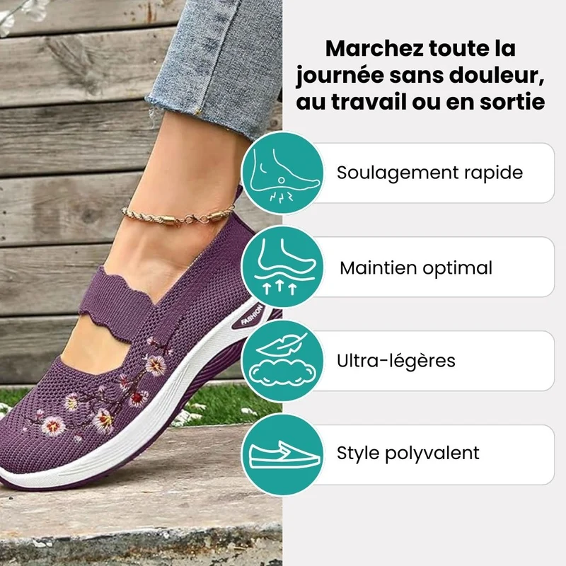 Chaussures à confort orthopédiques femme | Légèreté et maintien actif