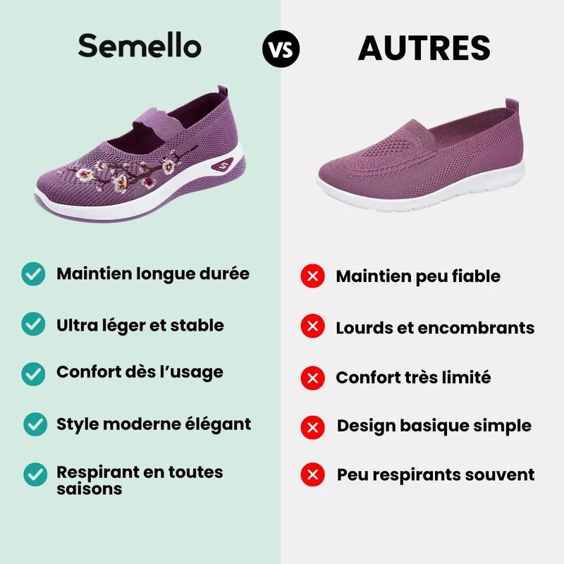 Chaussures à confort orthopédiques femme | Légèreté et maintien actif