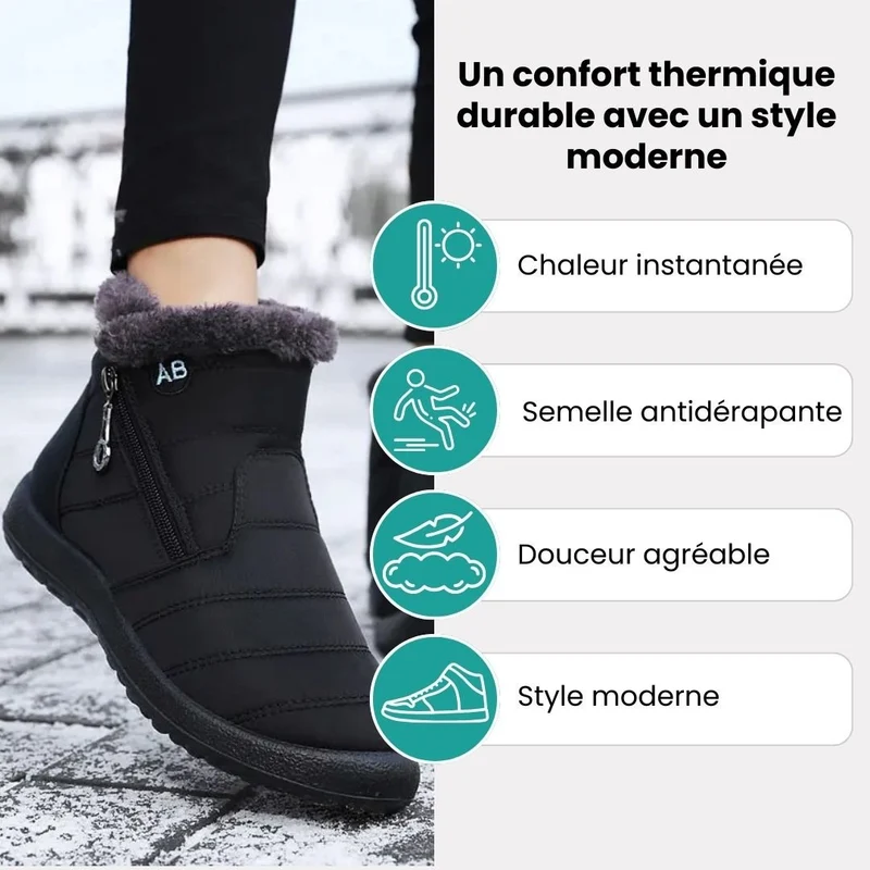 Bottes neige femme imperméables | Doublées et ultra chaudes