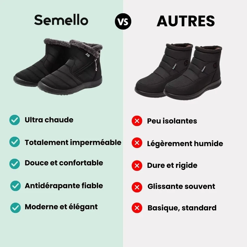 Bottes neige femme imperméables | Doublées et ultra chaudes