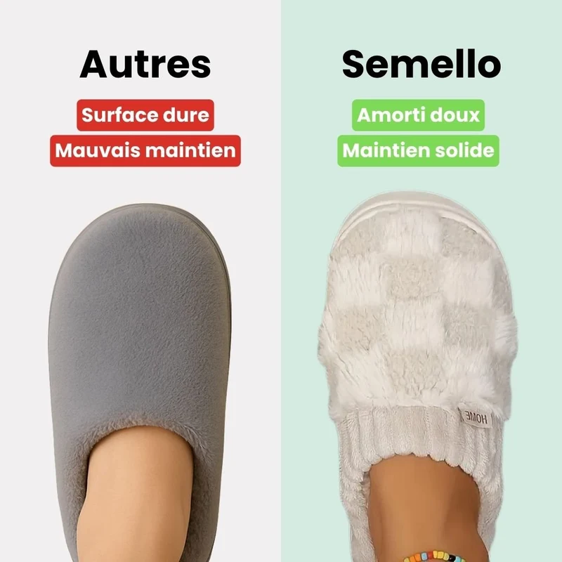 Pantoufles couple mémoire de forme | Duo cocooning