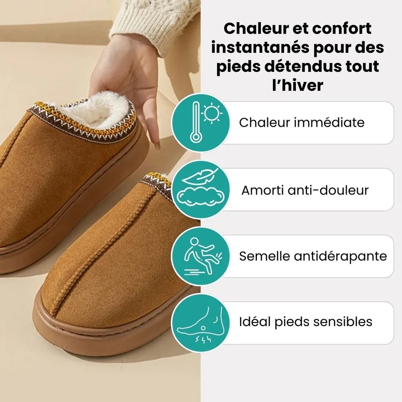 Pantoufles Orthopédique Moelleuses Automne-Hiver