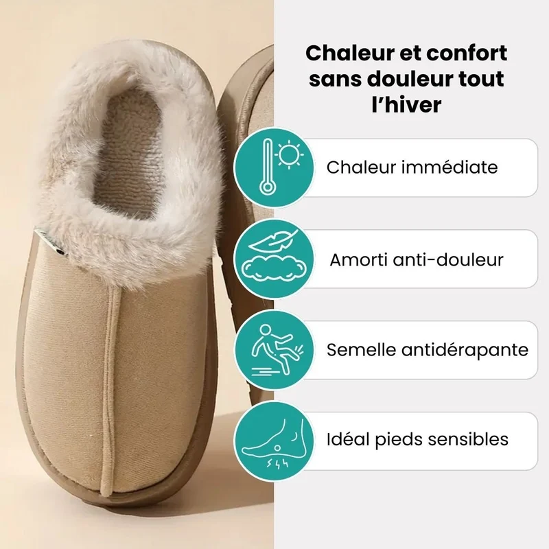 Pantoufles Orthopédique moelleuses d'hiver | Style et confort thermique
