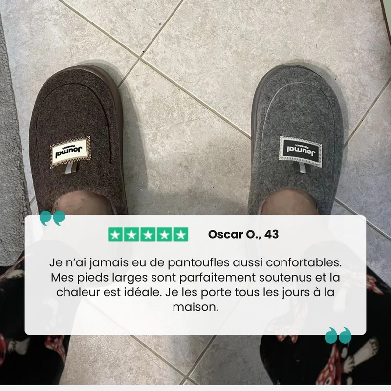 Pantoufles Orthopédique grande taille mémoire de forme | Chaleur et maintien XXL