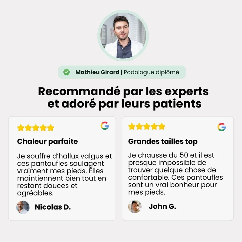Pantoufles Orthopédique grande taille mémoire de forme | Chaleur et maintien XXL