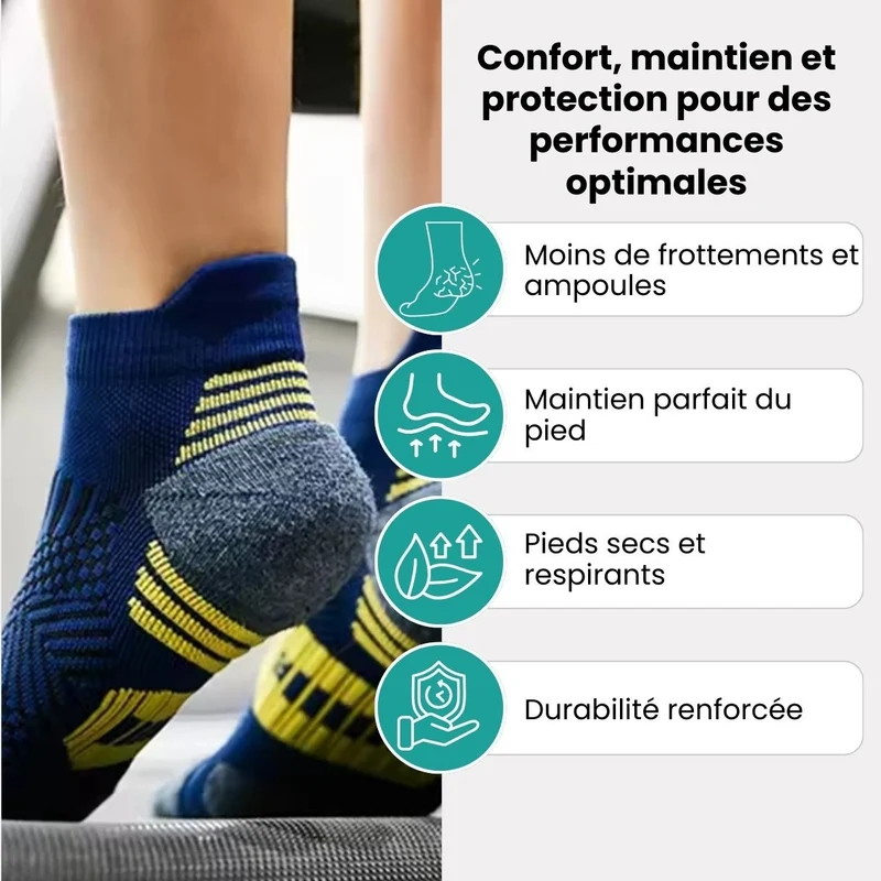 Chaussettes de sport homme | Renforts ciblés & performance