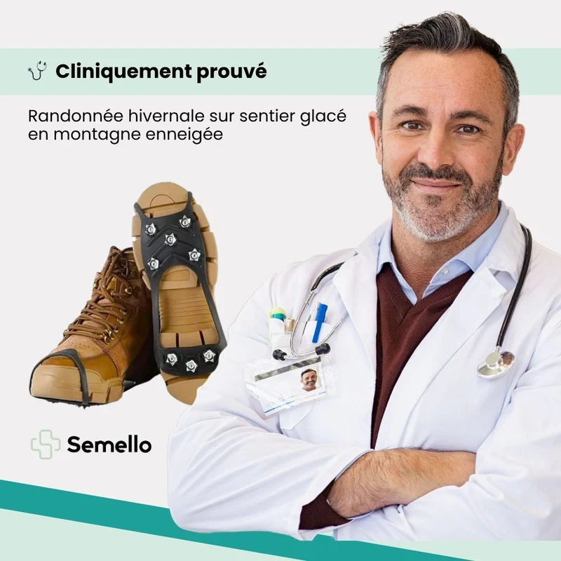 Crampons Antidérapants pour Chaussures – 8 Dents, Neige & Randonnée