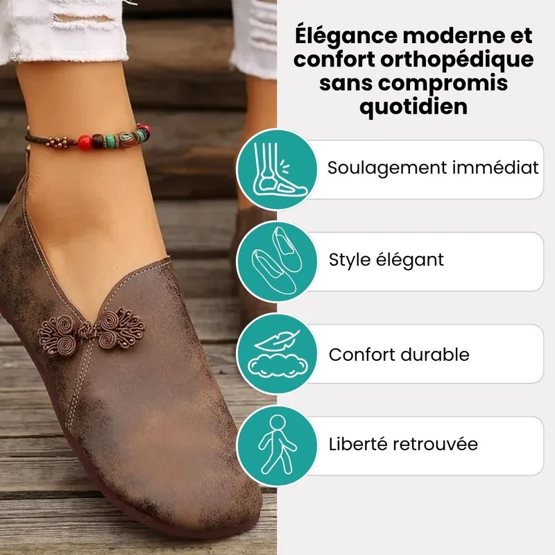 Elegia™ – Chaussures Orthopédiques Élégantes Avant-Pied Large