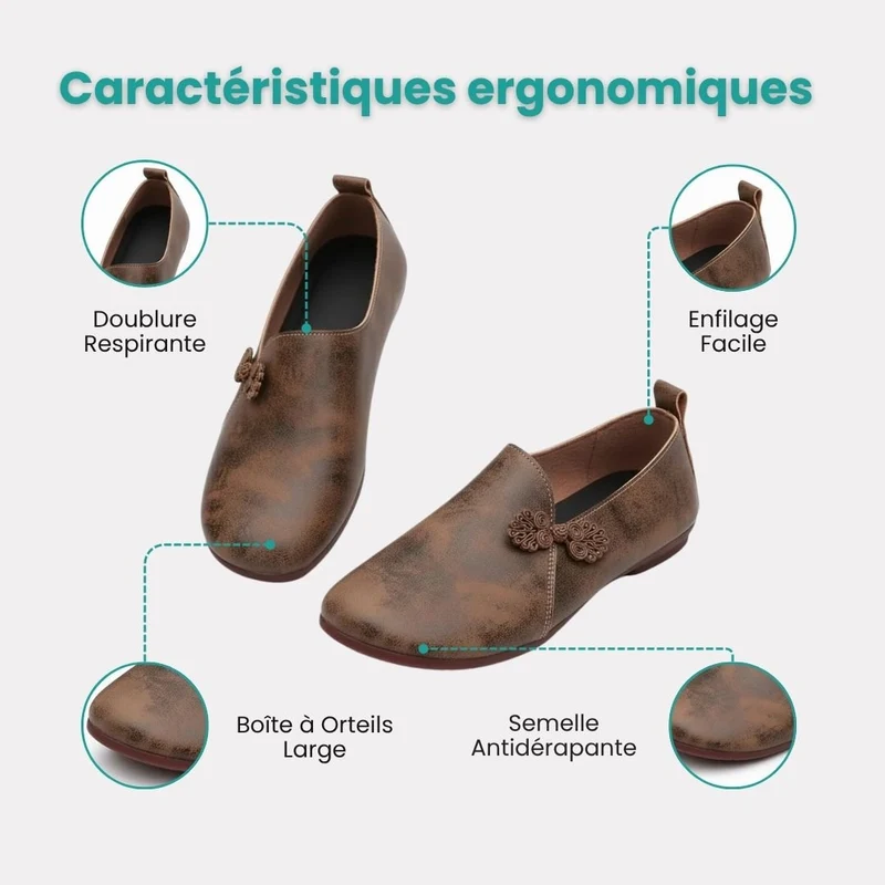 Elegia™ – Chaussures Orthopédiques Élégantes Avant-Pied Large