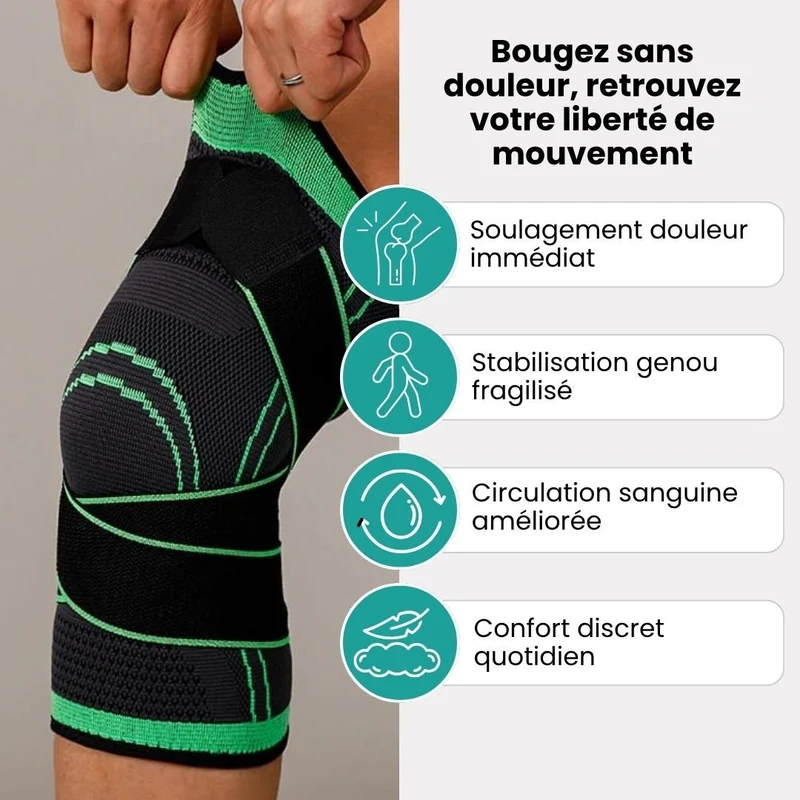 Genouillère Thérapeutique Ortho™ – Arthrose et Douleurs Articulaires