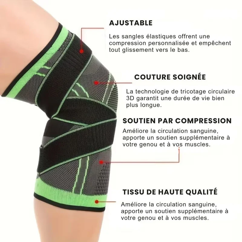 Genouillère Thérapeutique Ortho™ – Arthrose et Douleurs Articulaires