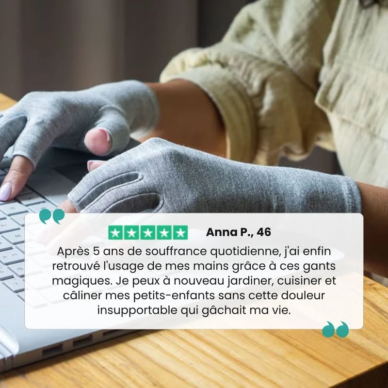 Gants pour Arthrose des Mains Anti-Douleur – 3-en-1 Thérapeutique