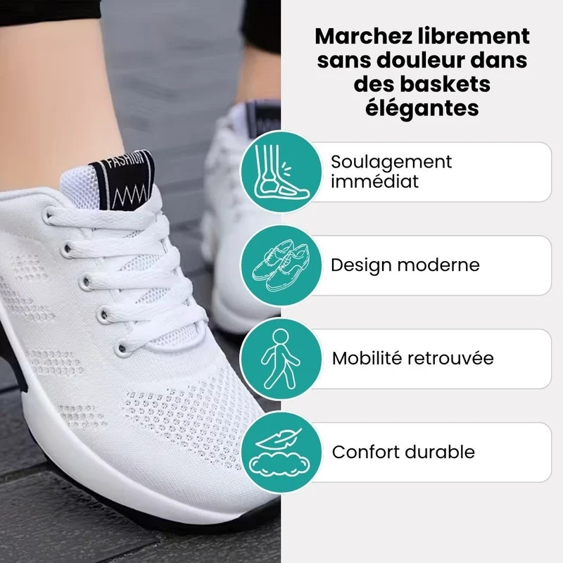 Baskets Confort Orthopédique | Idéales pour Pieds Sensibles