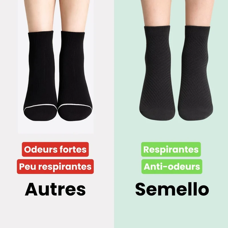 Chaussettes en bambou haute | Chaleur & Anti-odeurs
