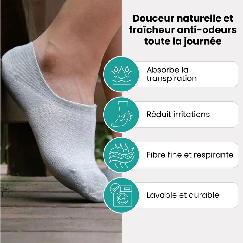Chaussettes en bambou fines | Douce & Anti-odeurs