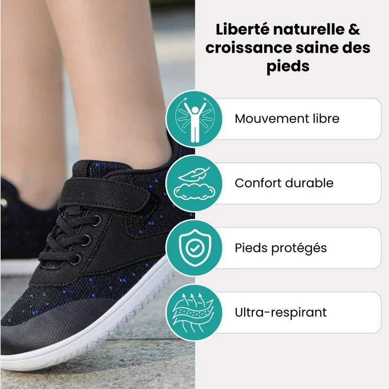 Chaussures barefoot enfants large et flexible