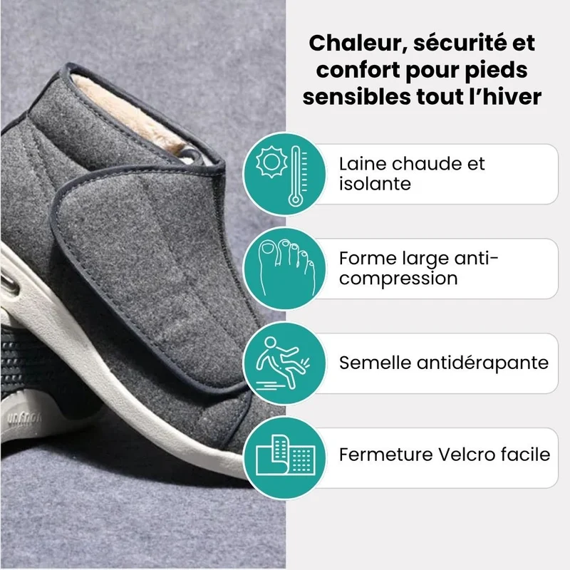 Botte d'hiver Orthopédique doublée spéciale pieds diabétiques