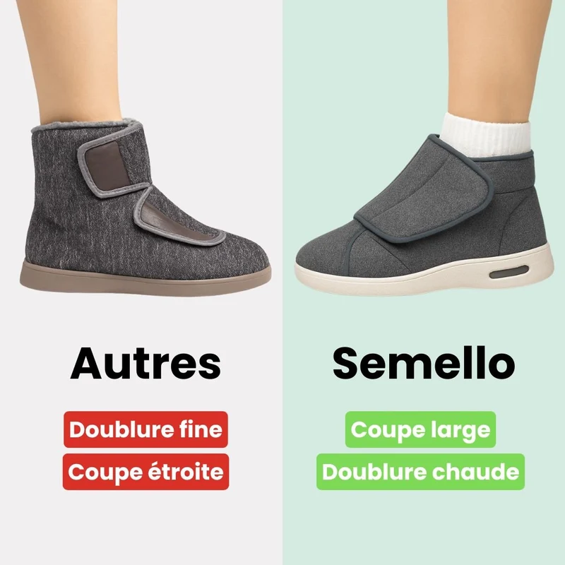 Botte d'hiver Orthopédique doublée spéciale pieds diabétiques