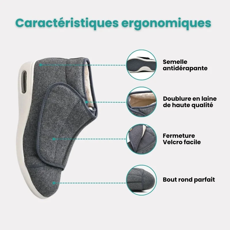 Botte d'hiver Orthopédique doublée spéciale pieds diabétiques