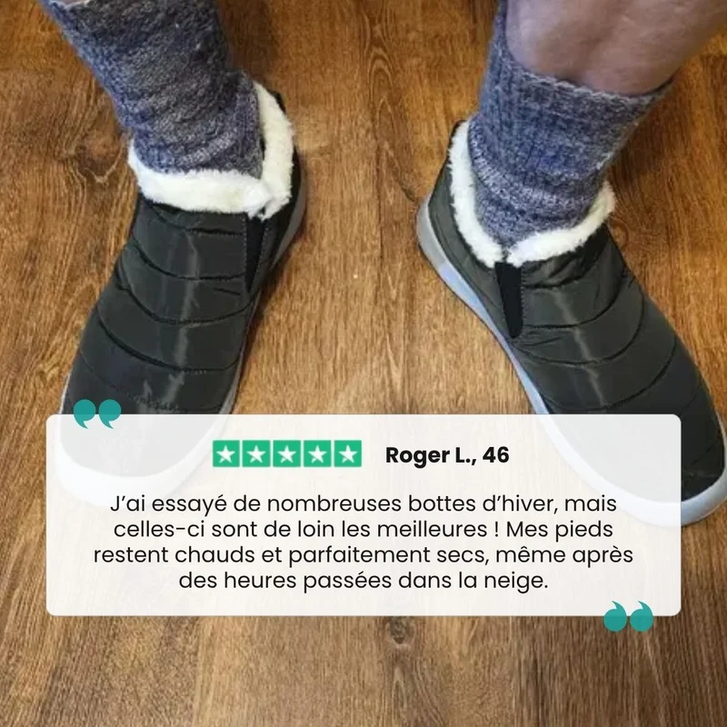 Botte d’hiver grand froid, doublée et étanche