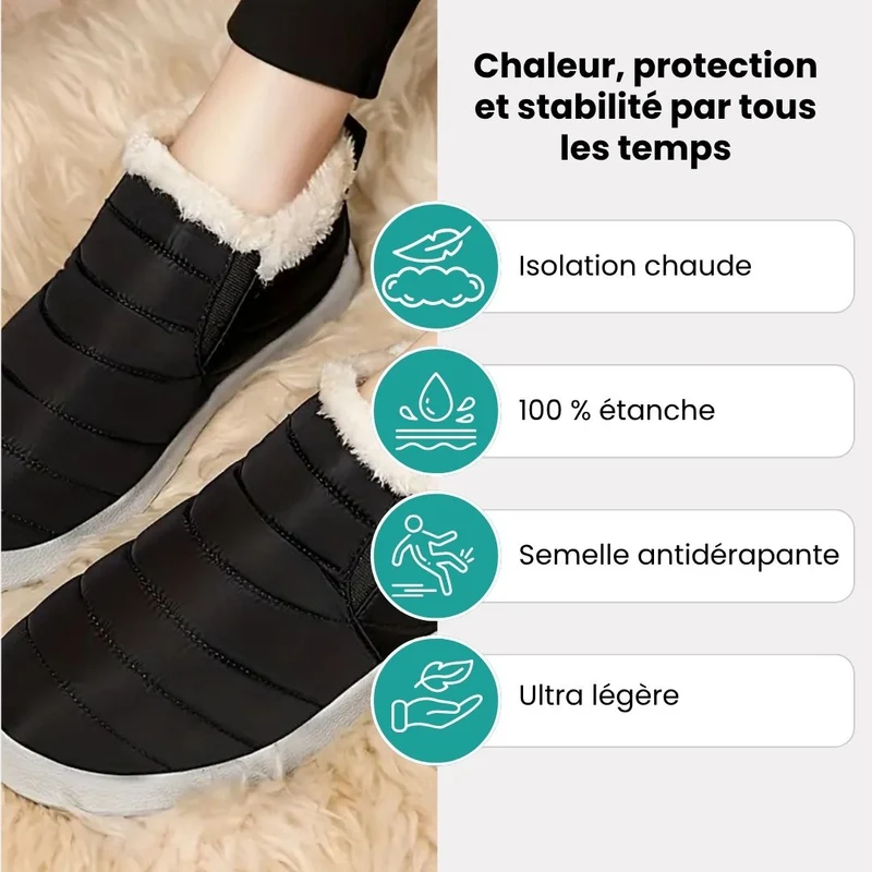 Botte d’hiver grand froid, doublée et étanche