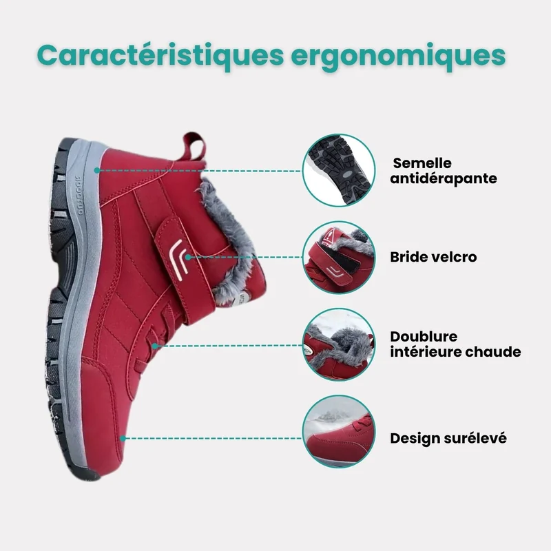 Botte d'Hiver Orthopédiques Imperméable & Doublée