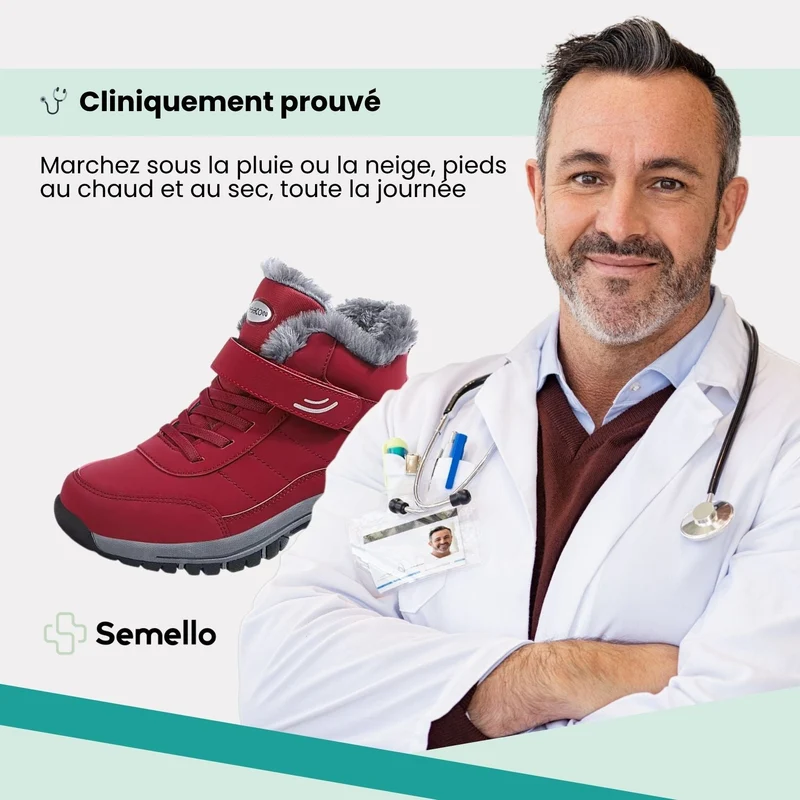 Botte d'Hiver Orthopédiques Imperméable & Doublée