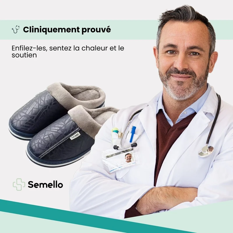 Pantoufles Orthopédiques Monterreal en Cuir